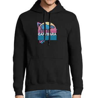Obrázek 1 produktu Pánská mikina Retro Kapybara při Západu Slunce 80s