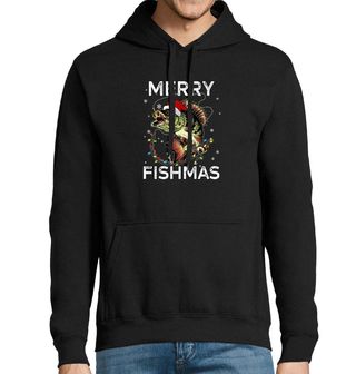Obrázek 1 produktu Pánská mikina Vánoční Ryba na Háčku Merry Fishmas