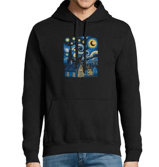 Obrázek 1 produktu Pánská mikina Van Goghova Kočka na Střeše