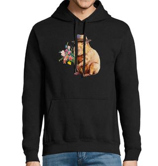 Obrázek 1 produktu Pánská mikina Gentleman Kapybara s Květinami