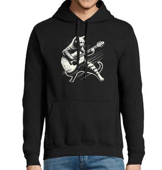 Obrázek 1 produktu Pánská mikina Kočka s Akustickou Kytarou