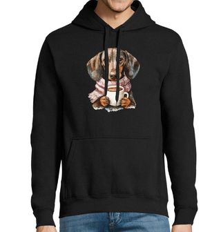 Obrázek 1 produktu Pánská mikina Podzimní Jezevčík s Kávou