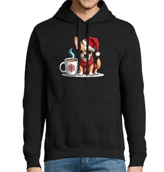 Obrázek 1 produktu Pánská mikina Vánoční Čivava s Horkou Čokoládou