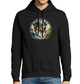 Obrázek 1 produktu Pánská mikina Australský ovčák ve Vitráži Stained Glass