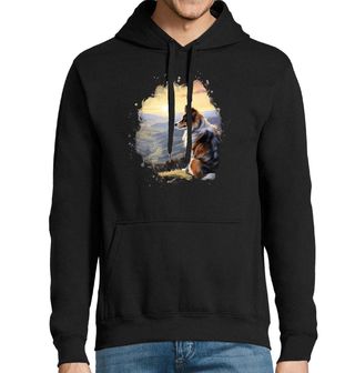 Obrázek 1 produktu Pánská mikina Miniaturní australský ovčák při Západu Slunce