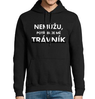 Obrázek 1 produktu Pánská mikina Nemůžu, potřebuje mě trávník