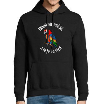 Obrázek 1 produktu Pánská mikina Mluví víc než já, a to je co říct! Papoušek Ara