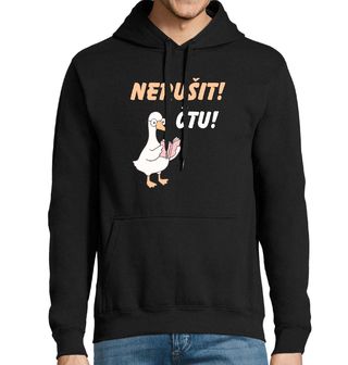 Obrázek 1 produktu Pánská mikina Husa Čtenářka Nerušit, čtu!