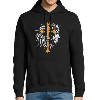Obrázek 1 produktu Pánská mikina Křesťanský Kříž a Lev z Judy