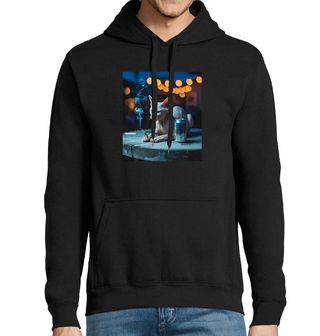 Obrázek 1 produktu Pánská mikina Kočka Sphynx v Nočním Baru