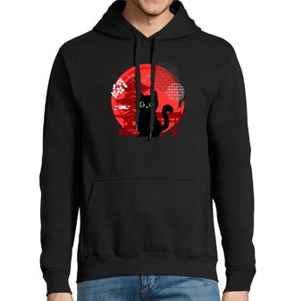 Obrázek 1 produktu Pánská mikina Černá Kočka u Japonské Pagody