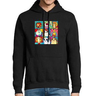 Obrázek 1 produktu Pánská mikina Náladové Kočky Pop Art Cat