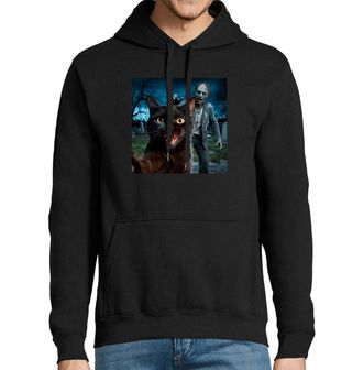 Obrázek 1 produktu Pánská mikina Kočka a Zombie Selfie ze Hřbitova