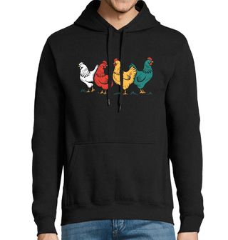 Obrázek 1 produktu Pánská mikina Barevné Slepice v Řadě