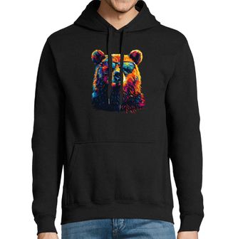 Obrázek 1 produktu Pánská mikina Barevný Medvěd s Brýlemi