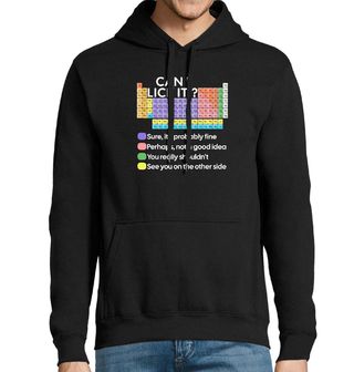 Obrázek 1 produktu Pánská mikina Periodická tabulka Můžu to olíznout?