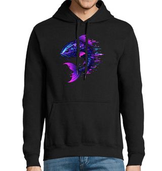 Obrázek 1 produktu Pánská mikina Pixelový Kapr Koi Vaporwave