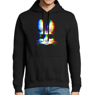 Obrázek 1 produktu Pánská mikina Párty Králík v Brýlích Glitch Bunny