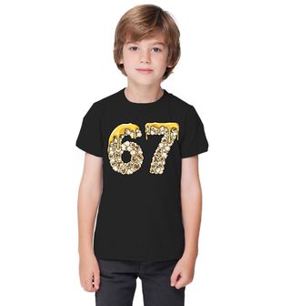 Obrázek 1 produktu Dětské tričko Six Seven z Popcornu 67 Meme
