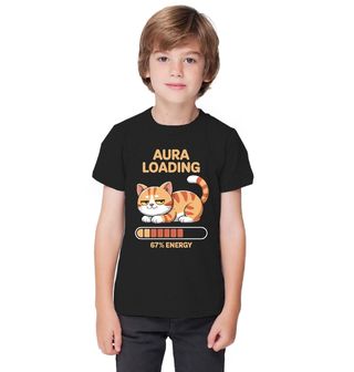 Obrázek 1 produktu Dětské tričko Meme Kočka Aura Loading 67% Energy Six Seven