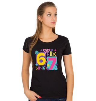 Obrázek 1 produktu Dámské tričko Květinový Meme 67 Six Seven