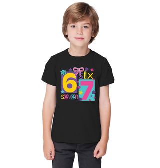 Obrázek 1 produktu Dětské tričko Květinový Meme 67 Six Seven