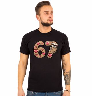 Obrázek 1 produktu Pánské tričko Roztomilý Lenochod 67 Six Seven Meme