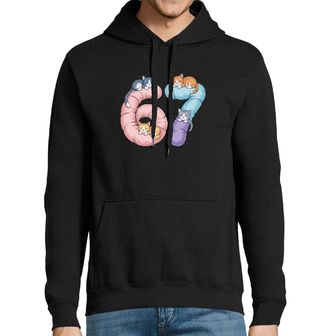 Obrázek 1 produktu Pánská mikina Spící Kočky 67 Six Seven Meme