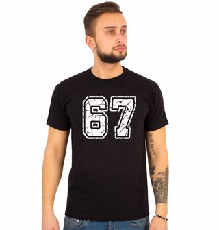 Obrázek 1 produktu Pánské tričko Popraskané Číslo 67 Six Seven Meme