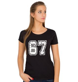 Obrázek 1 produktu Dámské tričko Popraskané Číslo 67 Six Seven Meme