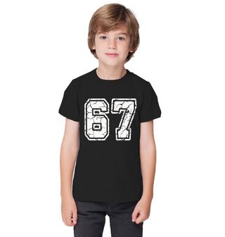 Obrázek 1 produktu Dětské tričko Popraskané Číslo 67 Six Seven Meme