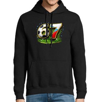 Obrázek 1 produktu Pánská mikina 67 v Barvách českého Fotbalu Six Seven Meme