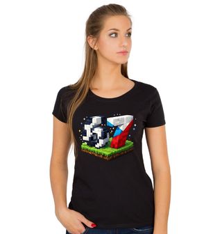 Obrázek 1 produktu Dámské tričko Český Fotbal v Minecraft Světě 67 Six Seven Meme