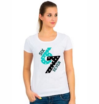 Obrázek 1 produktu Dámské tričko Hvězdné Číslo 67 Six Seven Meme