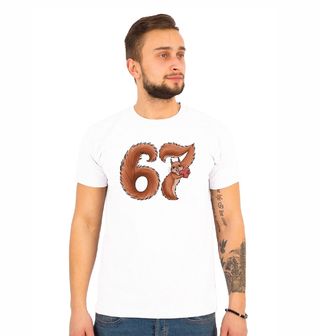 Obrázek 1 produktu Pánské tričko Roztomilá Veverka 67 Six Seven Meme