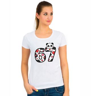 Obrázek 1 produktu Dámské tričko Roztomilá Panda 67 Six Seven Meme
