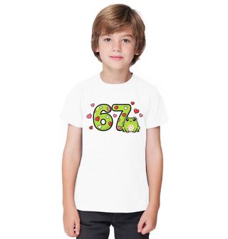 Obrázek 1 produktu Dětské tričko Žabí Meme 67 Six Seven
