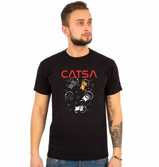 Obrázek 1 produktu Pánské tričko Astronautské Kočky ve Vesmíru CATSA
