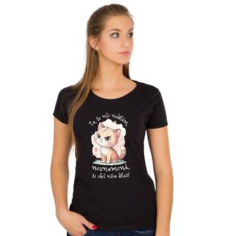 Obrázek 1 produktu Dámské tričko Naštvaná Kočka To, že nic nedělám, neznamená, že chci něco dělat!