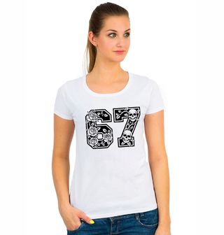 Obrázek 1 produktu Dámské tričko Gotická Růže a Lebka 67 Six Seven