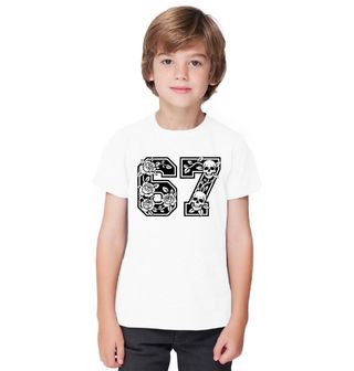 Obrázek 1 produktu Dětské tričko Gotická Růže a Lebka 67 Six Seven