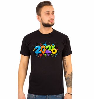 Obrázek 1 produktu Pánské tričko Nový rok 2026 Graffiti
