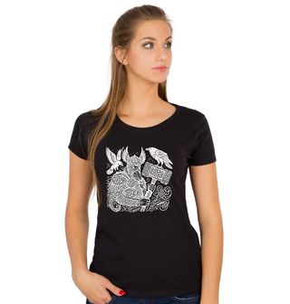 Obrázek 1 produktu Dámské tričko Odin s havrany Hugin a Munin