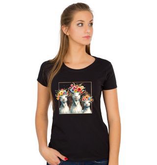 Obrázek 1 produktu Dámské tričko Kozy s Květinovou Korunou