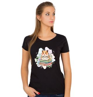 Obrázek 1 produktu Dámské tričko Křeček na Knihách