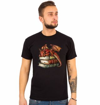 Obrázek 1 produktu Pánské tričko Spící Červený Drak na Knihách