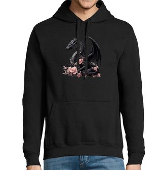 Obrázek 1 produktu Pánská mikina Elegantní Černý Drak Sakura