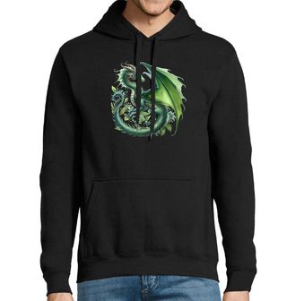 Obrázek 1 produktu Pánská mikina Smaragdový Drak mezi Listy