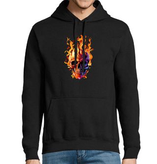 Obrázek 1 produktu Pánská mikina Ohnivá Lebka v Plamenech