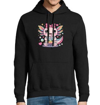 Obrázek 1 produktu Pánská mikina Duhový Axolotl s Bubble Tea